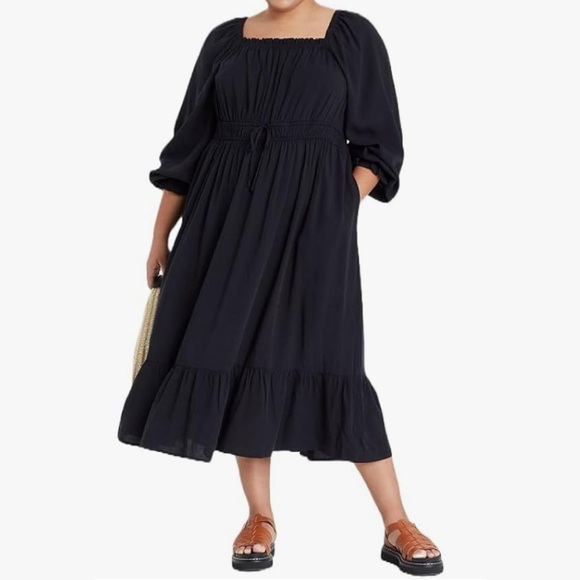 🖤 Ava & Viv Women's Plus Size Long Sleeve Dress - Picture 2 of 12